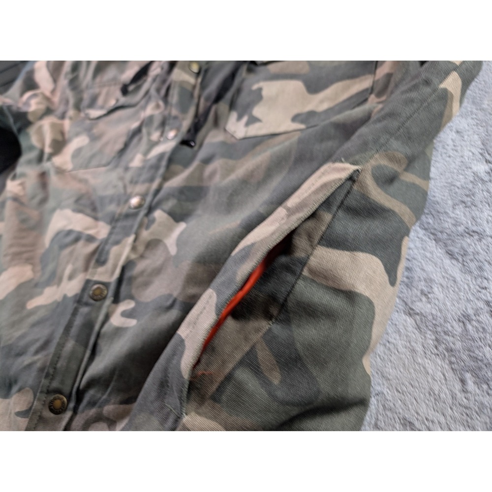 Dickies Mens Camo Hooded Shirt Jacket 2XL Quilted Lining Canvas Workwear Coat - Picture 6 of 12